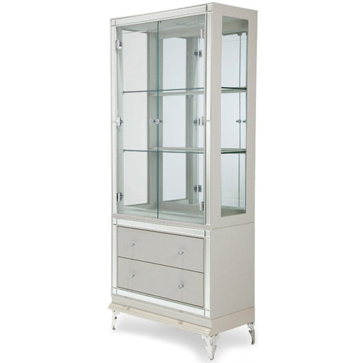 AICO Furniture - Hollywood Loft Frost Curio with Drawers - 9001605-104 - GreatFurnitureDeal