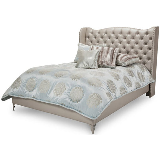 AICO Furniture - Hollywood Loft Frost California King Upholstered Bed - 9001600CKBED-104 - GreatFurnitureDeal