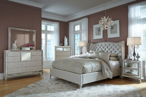 AICO Furniture - Hollywood Loft Frost 3 Piece California King Upholstered Bedroom Set - 9001600CKBED-104-3SET - GreatFurnitureDeal