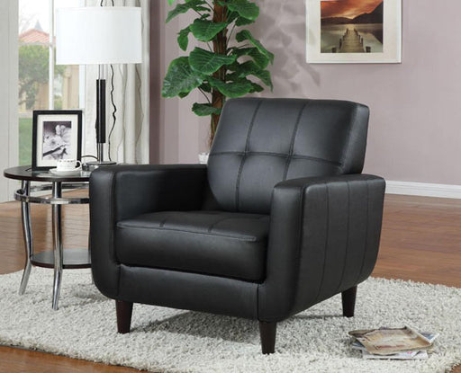 Coaster Furniture - Black Vinyl Accent Chair - 900204 - GreatFurnitureDeal