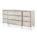 AICO Furniture - Camden Court Storage Console- Dresser & Oval Mirror in Pearl - 9005050-60-126 - GreatFurnitureDeal