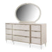 AICO Furniture - Camden Court Storage Console- Dresser & Oval Mirror in Pearl - 9005050-60-126 - GreatFurnitureDeal