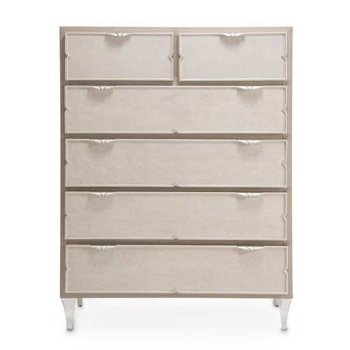 AICO Furniture - Camden Court 6 Drawer Vertical Storage Cabinets-Chest Of Drawers in Pearl - 9005070-126 - GreatFurnitureDeal