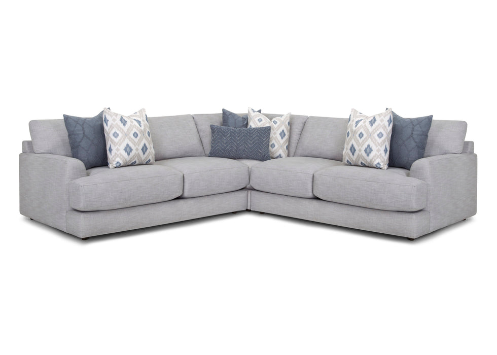 Franklin Furniture - Indy 3 Piece Sectional Sofa in Hartsdale Pewter - 90059-04-60-PEWTER - GreatFurnitureDeal