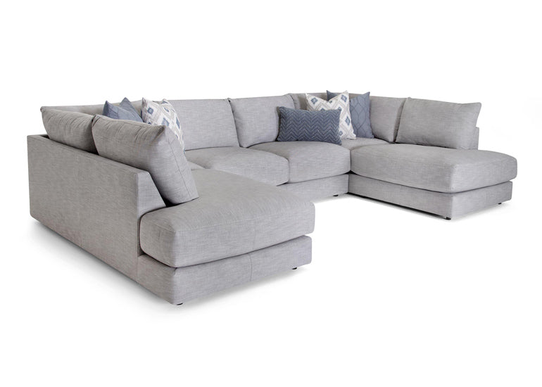 Franklin Furniture - Indy 3 Piece Sectional Sofa in Hartsdale Pewter - 90009-69-09-PEWTER