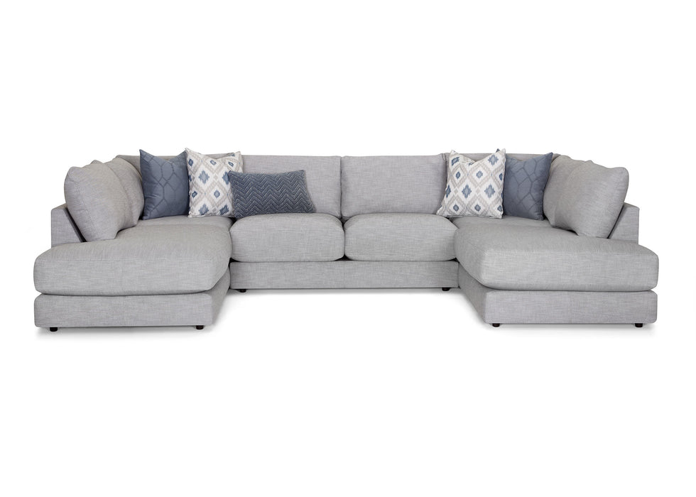 Franklin Furniture - Indy 3 Piece Sectional Sofa in Hartsdale Pewter - 90009-69-09-PEWTER