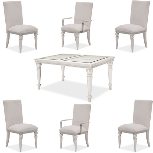 AICO Furniture - Glimmering Heights 7 Piece Rectangular Dining Room Set - 9011000DRS7-111 - GreatFurnitureDeal