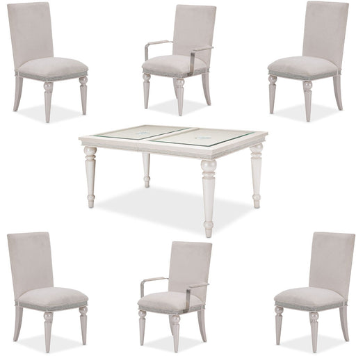 AICO Furniture - Glimmering Heights 7 Piece Rectangular Dining Room Set - 9011000-111-7SET