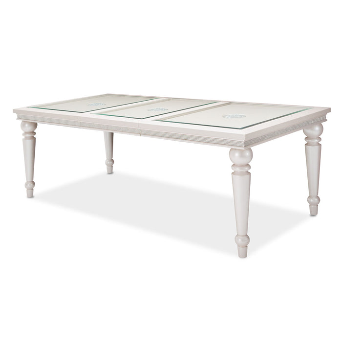 AICO Furniture - Glimmering Heights 4 Leg Dining Table in Ivory - 9011000-111 - GreatFurnitureDeal