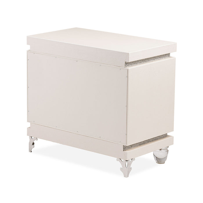 AICO Furniture - Glimmering Heights Nightstand in Ivory - 9011040-111 - GreatFurnitureDeal