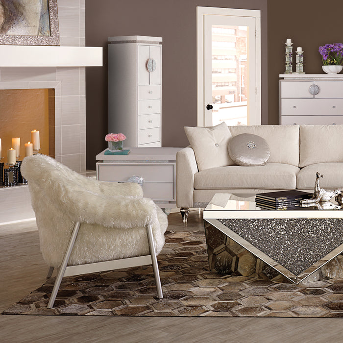 AICO Furniture - Glimmering Heights 7 Piece Queen Upholstered Bedroom Set - 9011000QN-111-7SET - GreatFurnitureDeal