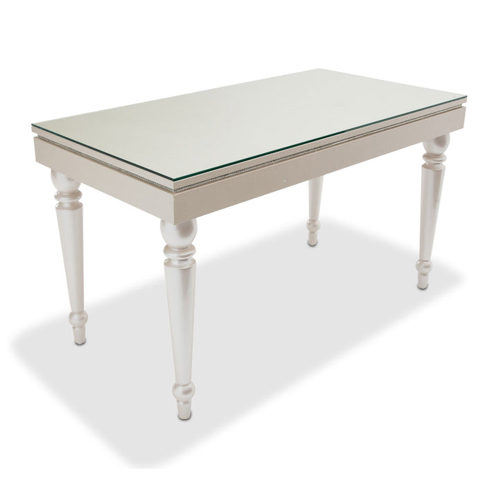AICO Furniture - Glimmering Heights Writing Desk With Glass Top - 9011277-217-111 - GreatFurnitureDeal