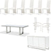 AICO Furniture - State St. 10 Piece Rectangular Dining Room Set in Glossy White - N9016000-116-10SET - GreatFurnitureDeal