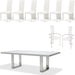 AICO Furniture - State St. 9 Piece Rectangular Dining Room Set in Glossy White - N9016000-116-9SET - GreatFurnitureDeal