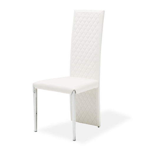 AICO Furniture - State St. Short Side Chair in White Vinyl Back (Set of 2) - 9016003AS-116