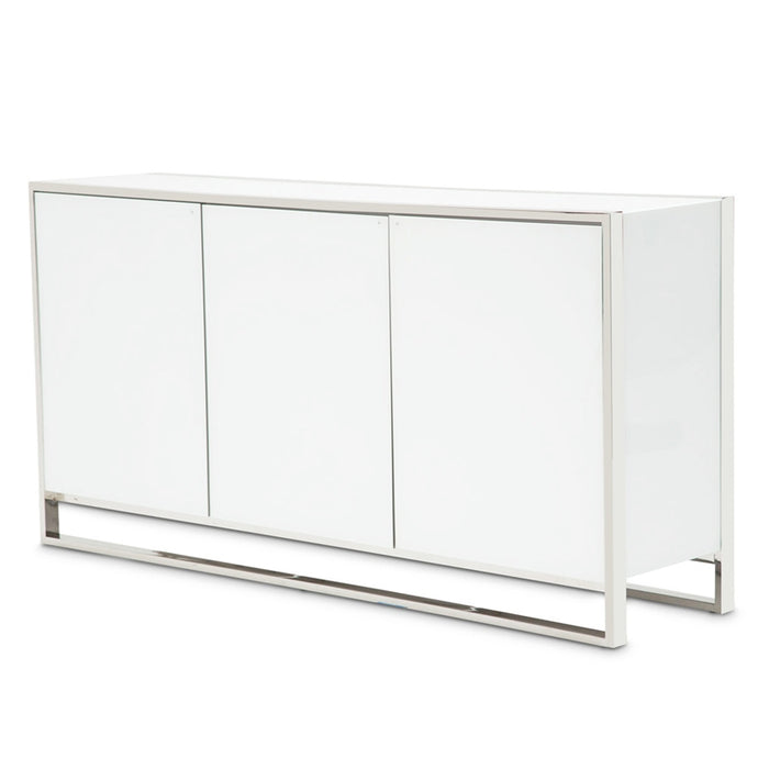 AICO Furniture - State St. Sideboard in Glossy White - N9016007-116 - GreatFurnitureDeal