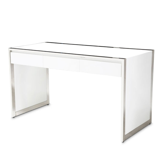 AICO Furniture - State St. Writing Desk in Glossy White - 9016277-116