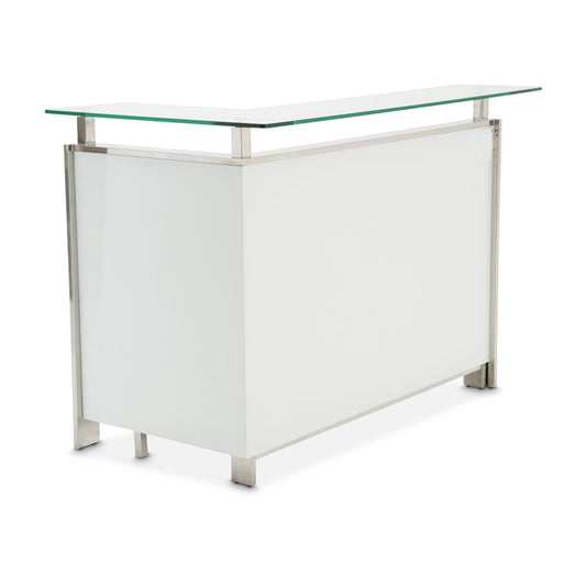 AICO Furniture - State St Bar Table in Glossy White - 9016500-116