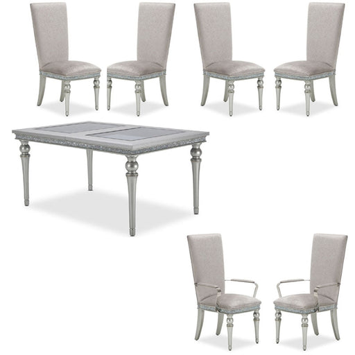 AICO Furniture - Melrose Plaza 7 Piece Rectangular Dining Room Set - 9019000-118-7SET - GreatFurnitureDeal