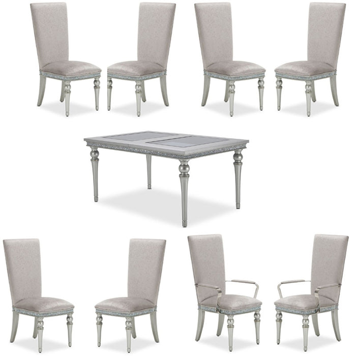 AICO Furniture - Melrose Plaza 9 Piece Rectangular Dining Room Set - 9019000-118-9SET - GreatFurnitureDeal