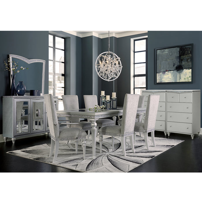 AICO Furniture - Melrose Plaza 4 Leg Upholstered Dining Table - 9019000-118 - GreatFurnitureDeal