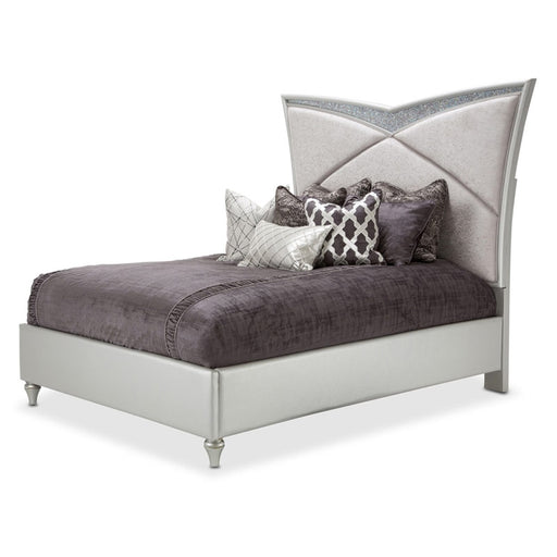 AICO Furniture - Melrose Plaza Queen Upholstered Bed in Dove - 9019000QN-118 - GreatFurnitureDeal