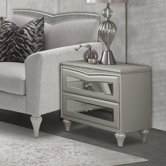 AICO Furniture - Melrose Plaza 6 Piece California King Upholstered Bedroom Set - 9019000CK-118-6SET - GreatFurnitureDeal