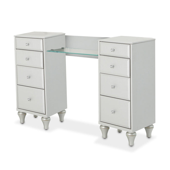 AICO Furniture - Melrose Plaza Upholstered Vanity in Dove - 9019058-118