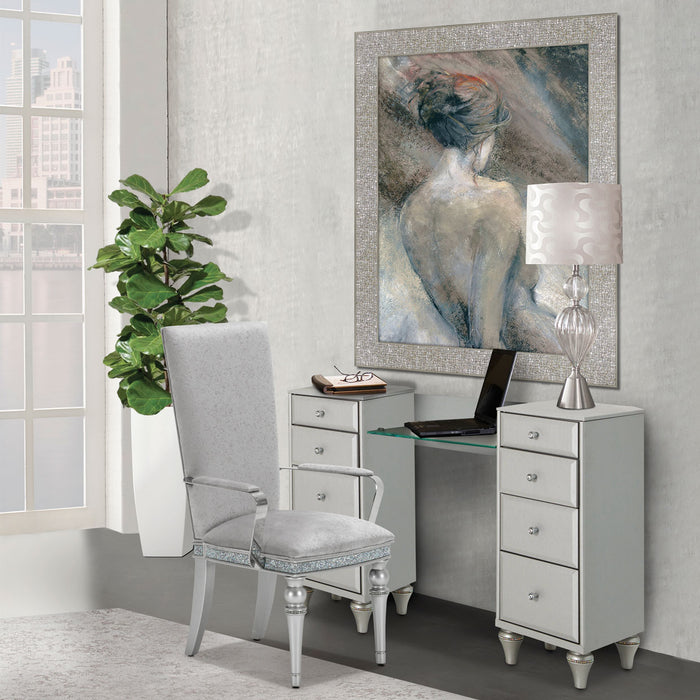 AICO Furniture - Melrose Plaza Upholstered Vanity in Dove - 9019058-118 - GreatFurnitureDeal