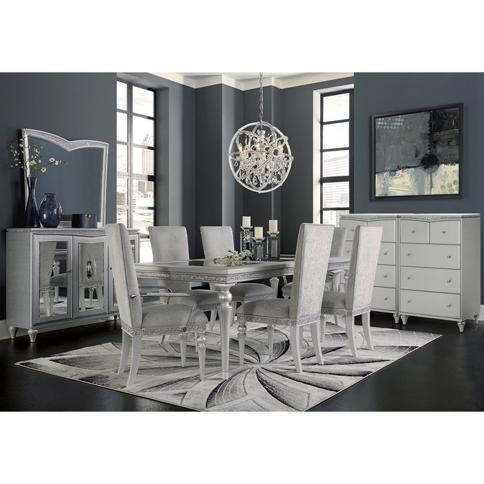 AICO Furniture - Melrose Plaza 6 Piece Queen Upholstered Bedroom Set - 9019000QN-118-6SET - GreatFurnitureDeal