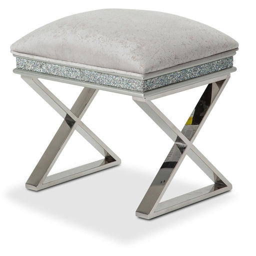 AICO Furniture - Melrose Plaza Vanity Bench in Dove - 9019804R-118 - GreatFurnitureDeal
