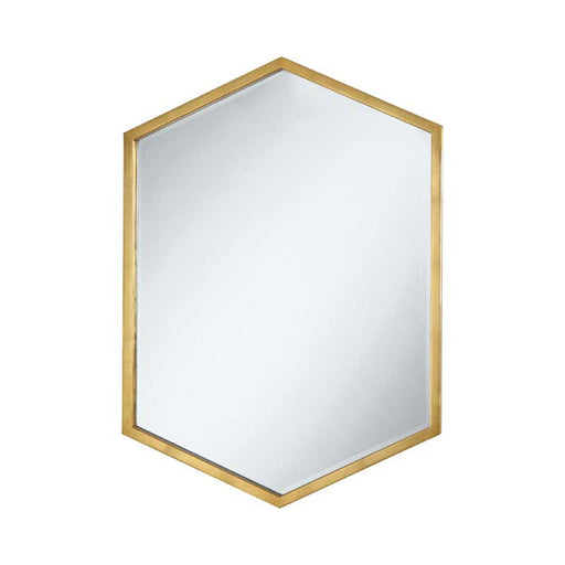 Coaster Furniture - Hexagon Shaped Wall Mirror Gold - 902356 - GreatFurnitureDeal