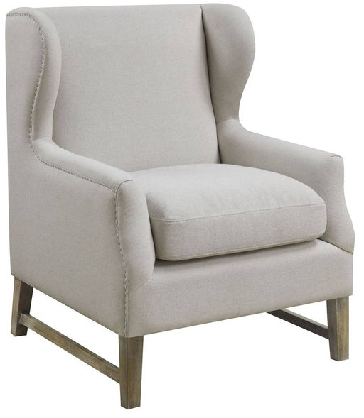 Oatmeal Linen-Like Fabric Chair - 902490