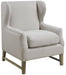 Oatmeal Linen-Like Fabric Chair - 902490