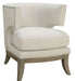 White Chenille Accent Chair - 902559