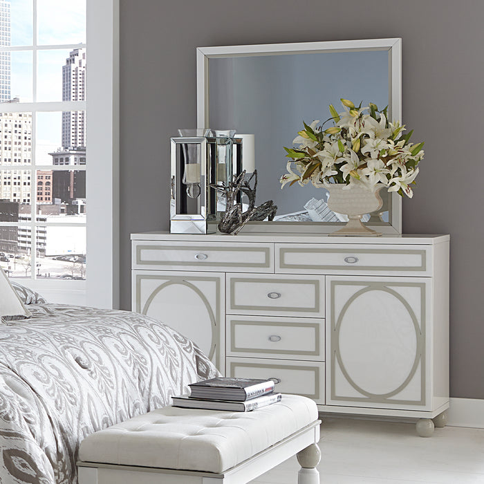AICO Furniture - Sky Tower Dresser with Mirror - 9025650-60-108