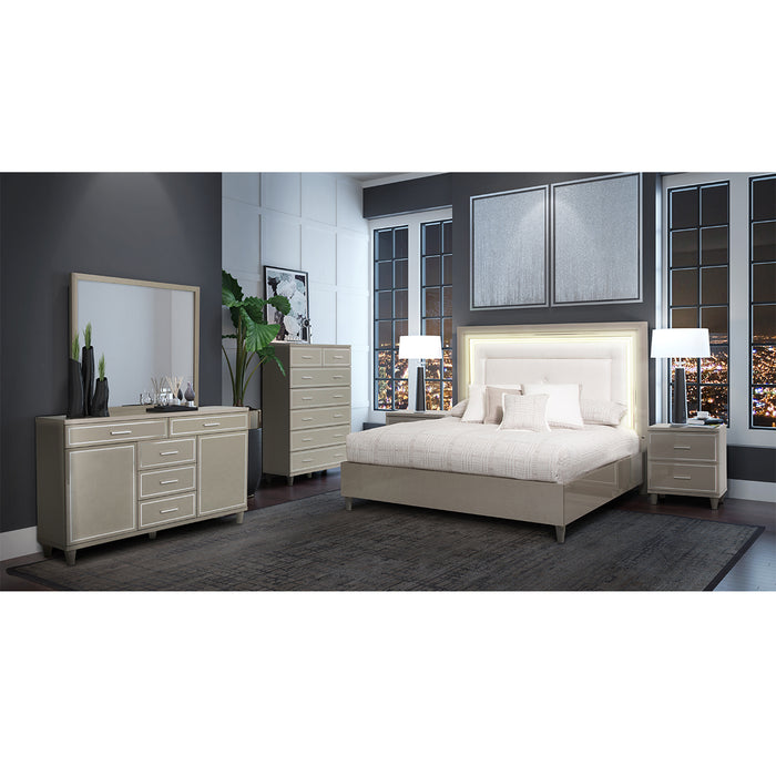 AICO Furniture - Urban Place Dresser with Mirror in Dove Gray - 9027650-60-803