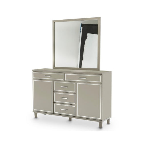 AICO Furniture - Urban Place Dresser with Mirror in Dove Gray - 9027650-60-803