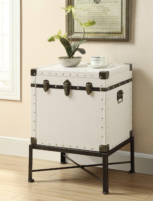 Coaster Furniture - 902819 White/Black Side Cabinet - 902819