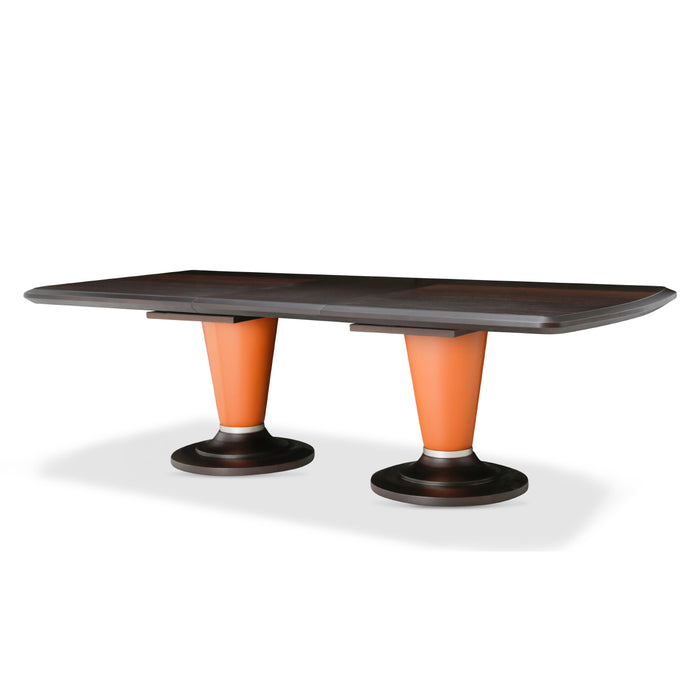 AICO Furniture - 21 Cosmopolitan Rectangular Dining Table in Orange-Umber - 9029002-812