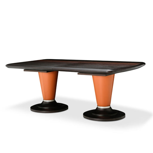  AICO Furniture - 21 Cosmopolitan Rectangular Dining Table in Orange/Umber - 9029002-812A