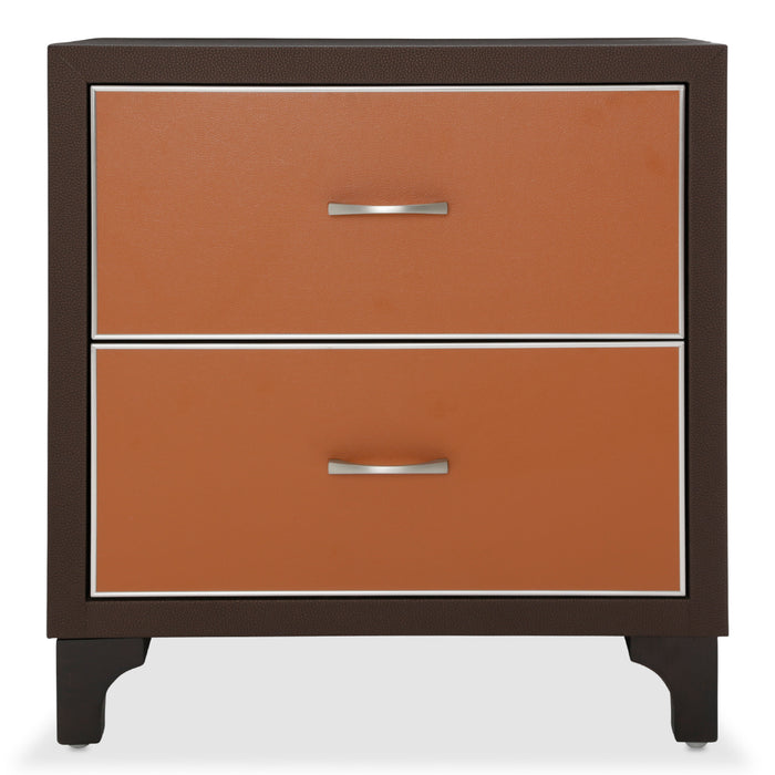 AICO Furniture - 21 Cosmopolitan Nightstand in Orange-Umber - 9029040-812
