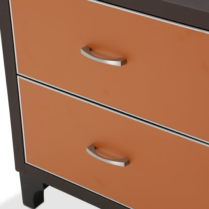 AICO Furniture - 21 Cosmopolitan Nightstand in Orange-Umber - 9029040-812 - GreatFurnitureDeal
