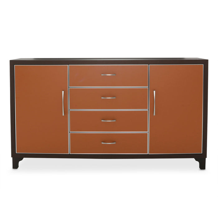 AICO Furniture - 21 Cosmopolitan Dresser in Orange-Umber - 9029050-812 - GreatFurnitureDeal
