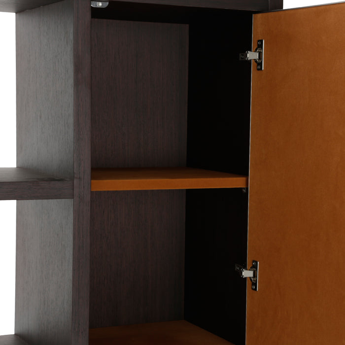 AICO Furniture - 21 Cosmopolitan Right Bookcase Unit in Orange-Umber - 9029098R-812 - GreatFurnitureDeal
