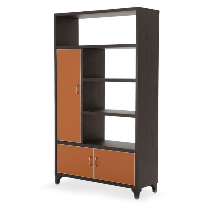 AICO Furniture - 21 Cosmopolitan Left Bookcase Unit in Orange/Umber - 9029098L-812