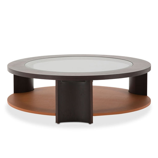 AICO Furniture - 21 Cosmopolitan Round Cocktail Table in Orange-Umber - 9029201-812 - GreatFurnitureDeal