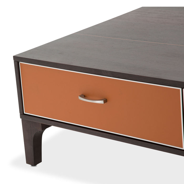 AICO Furniture - 21 Cosmopolitan 3 Piece Rectangular Occasional Set in Orange-Umber - 9029301-302-812