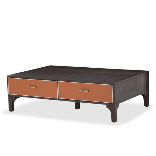 AICO Furniture - 21 Cosmopolitan Rectangular Cocktail Table in Diablo Orange/Umber - 9029301-812