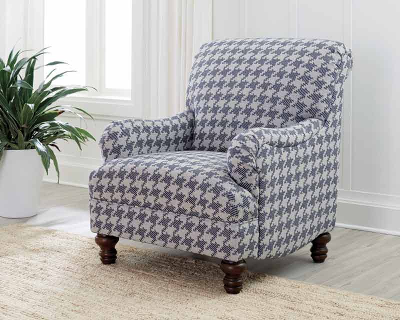 Coaster Furniture - Gwen Recessed Arms Accent Chair in Blue - 903093